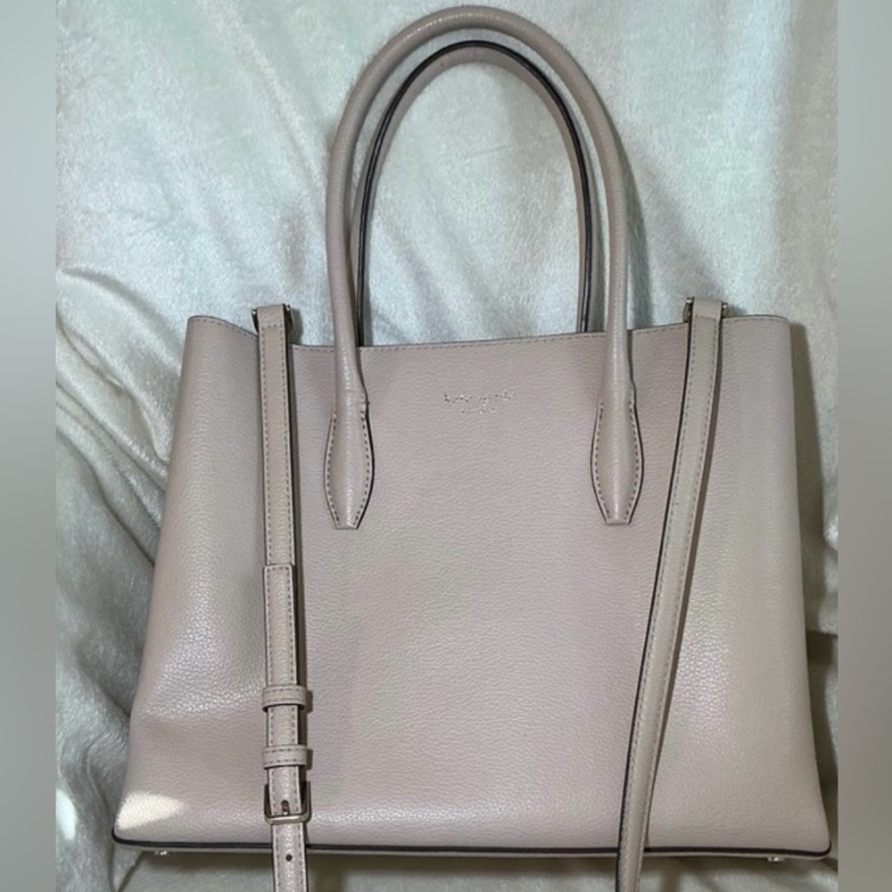 Kate Spade Eva Medium Blush Leather Satchel Nude Pink